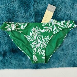 Profile by Gottex Women’s Green Floral Bikini Bottom Size 10